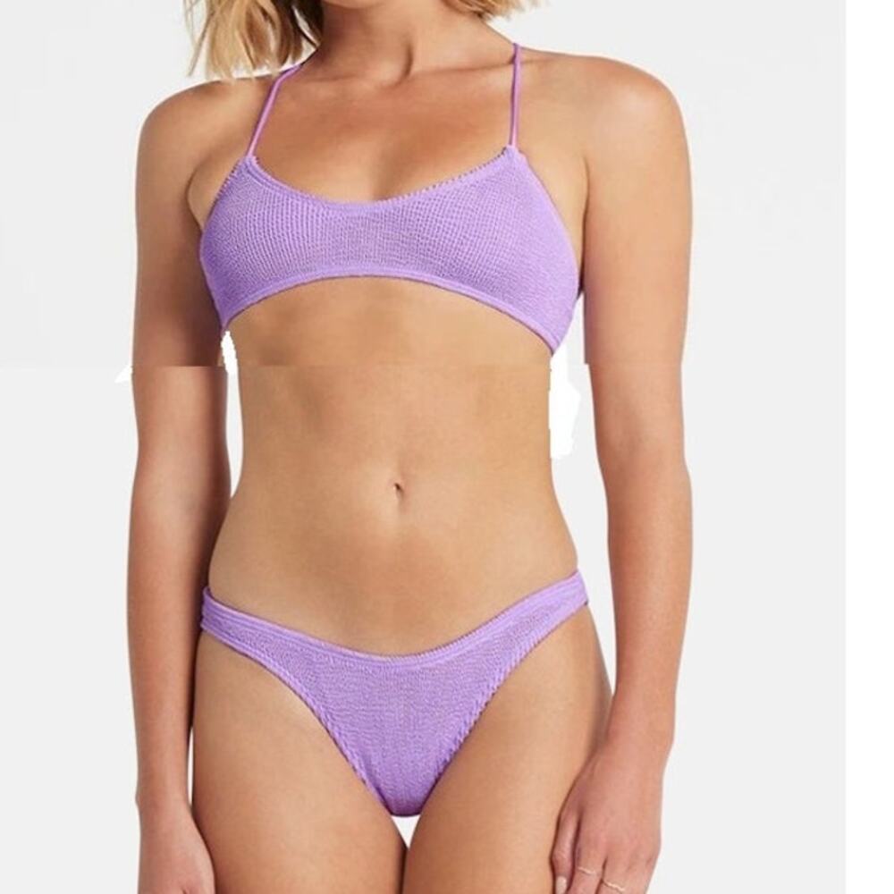 Bond Eye Australia Lavender Selena Bikini Top and Scene Briefs One Size NWT